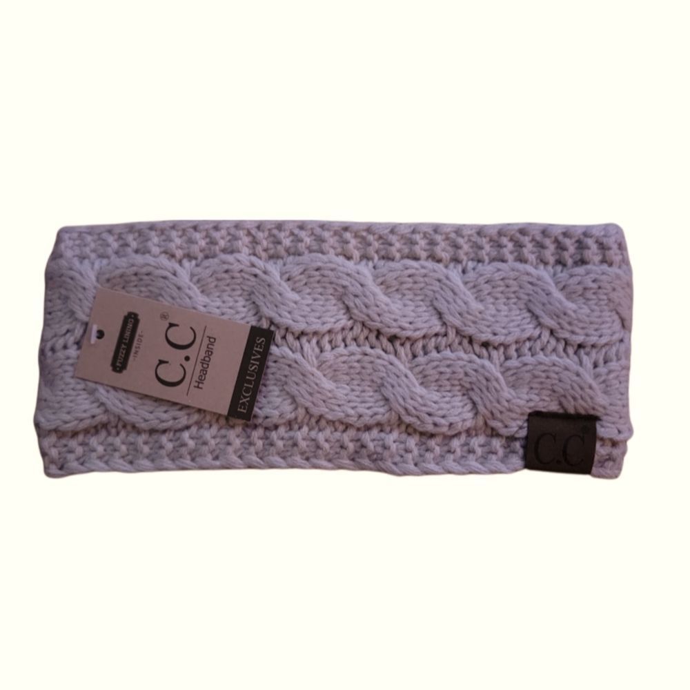 C.C Beanie Fuzzy Headband Wrap in Beige New
